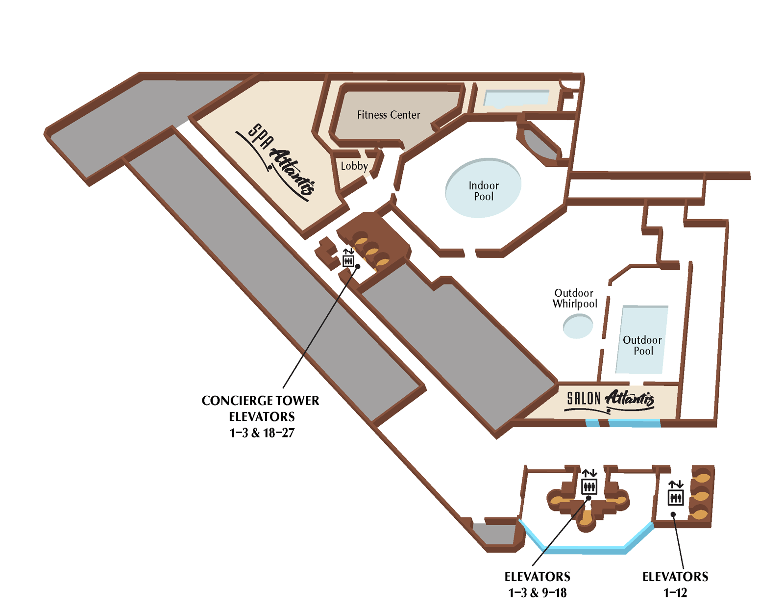 Third Floor Map of Atlantis Casino